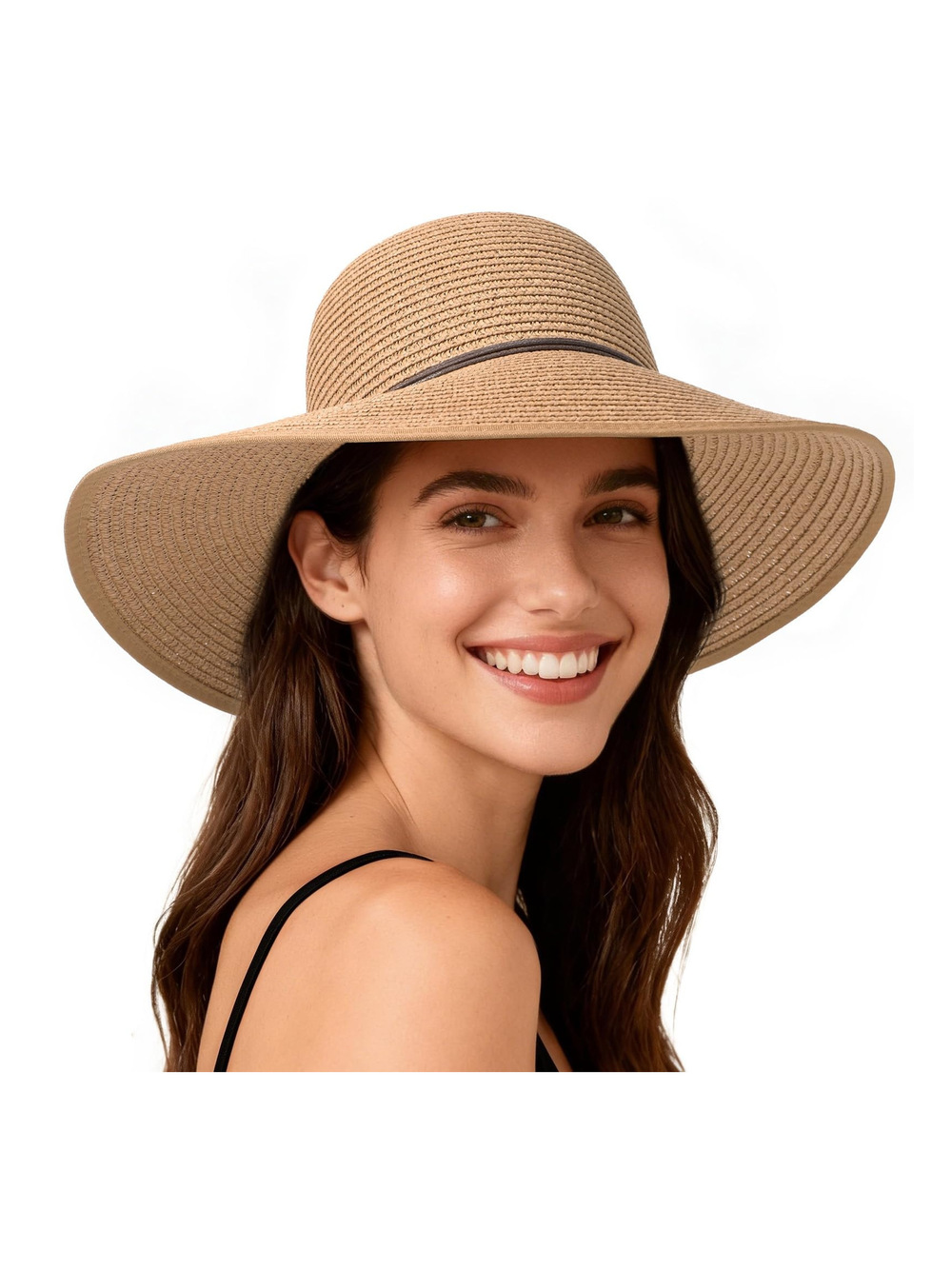Sun Hats for Women, UPF 50+ Sun Protection, Beach Hat with | Khaki | Size OS